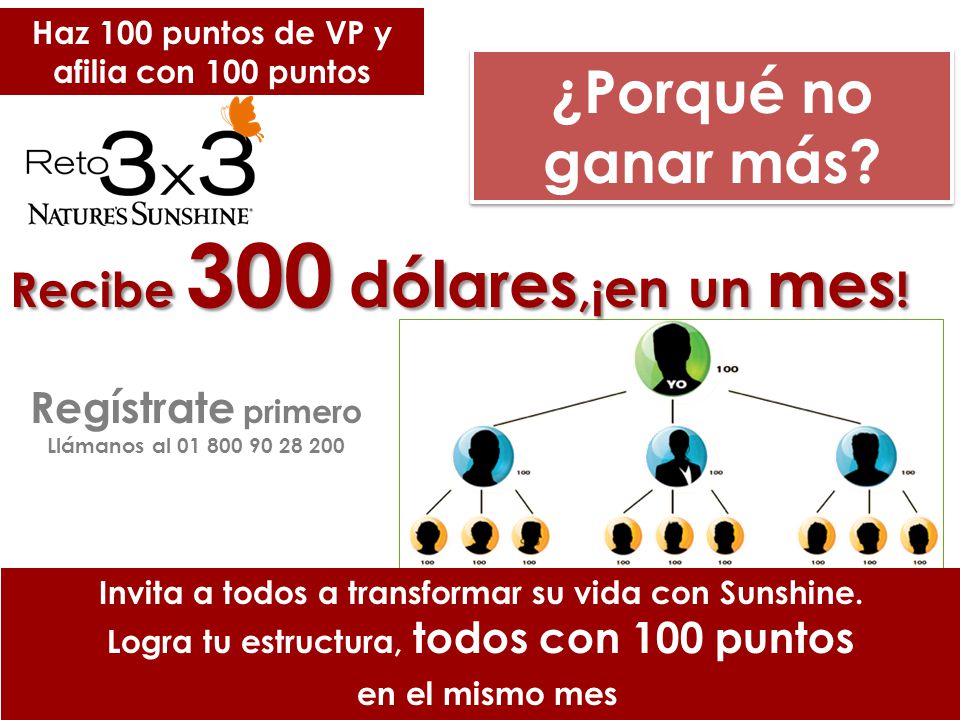 ¿Porqué no ganar más Recibe 300 dólares,¡en un mes!