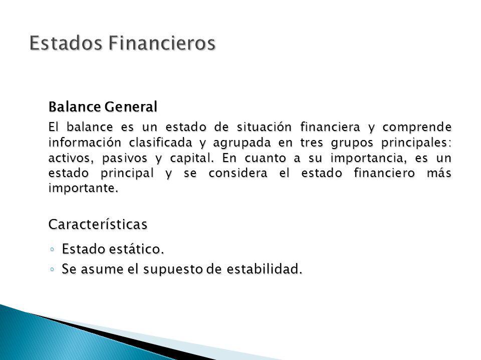 Estados Financieros Balance General