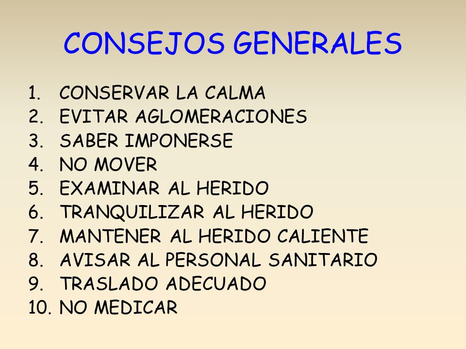 CONSEJOS GENERALES CONSERVAR LA CALMA EVITAR AGLOMERACIONES