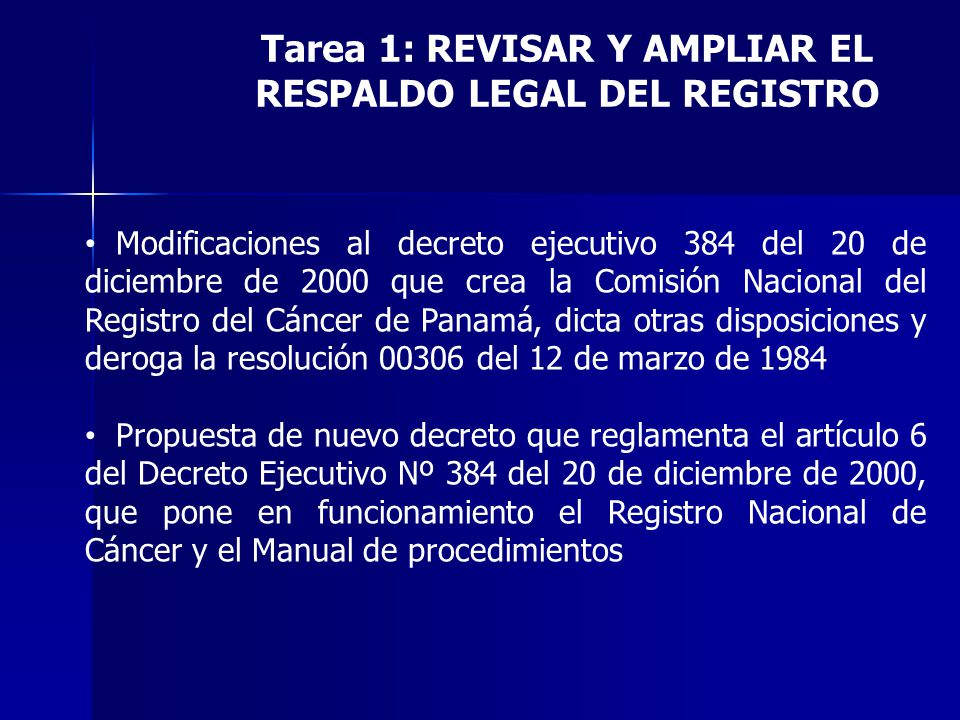 Tarea 1: REVISAR Y AMPLIAR EL RESPALDO LEGAL DEL REGISTRO