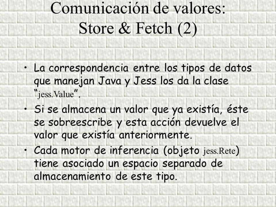 Comunicación de valores: Store & Fetch (2)