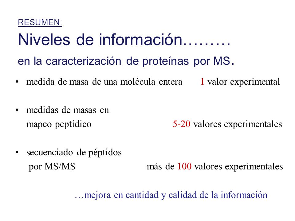 medida de masa de una molécula entera 1 valor experimental