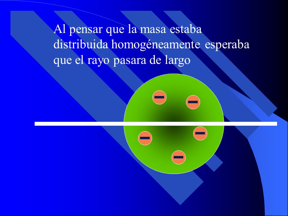 Al pensar que la masa estaba distribuida homogéneamente esperaba que el rayo pasara de largo