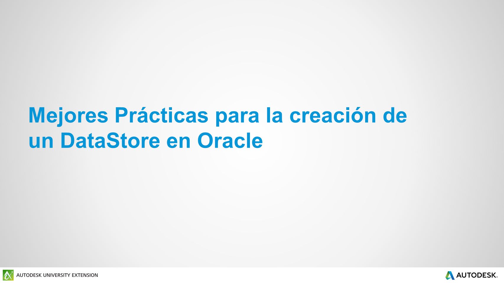 Mejores Prácticas para la creación de un DataStore en Oracle
