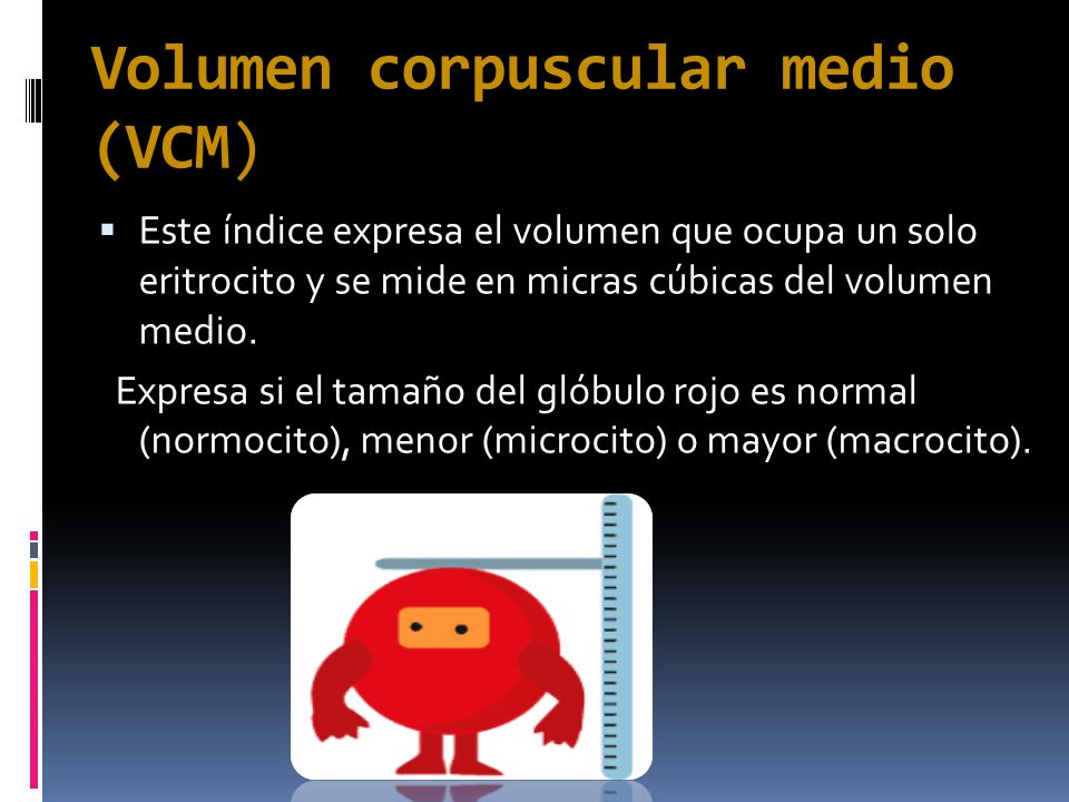 Volumen corpuscular medio (VCM)