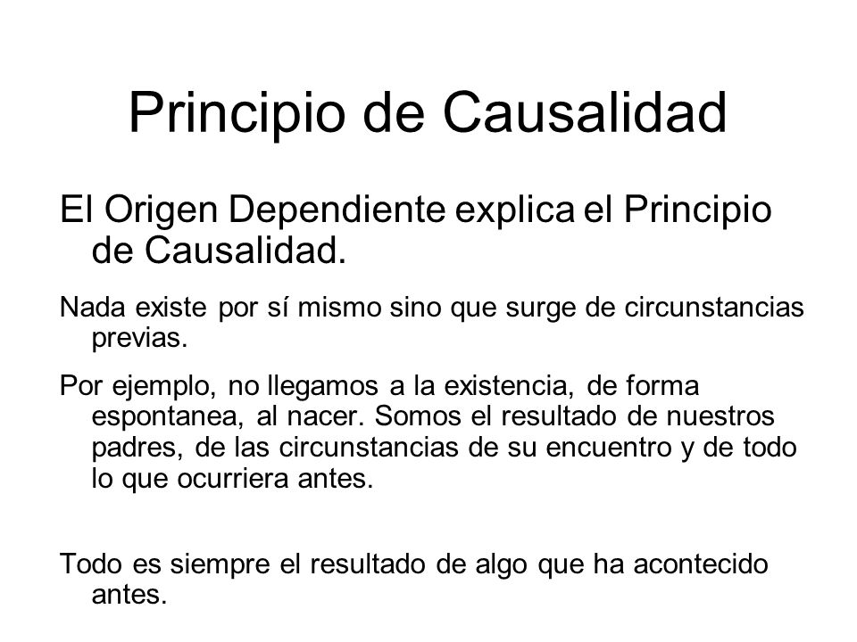 Principio de Causalidad