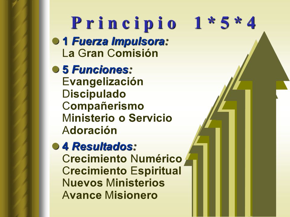 P r i n c i p i o 1 * 5 * 4 1 Fuerza Impulsora: La Gran Comisión