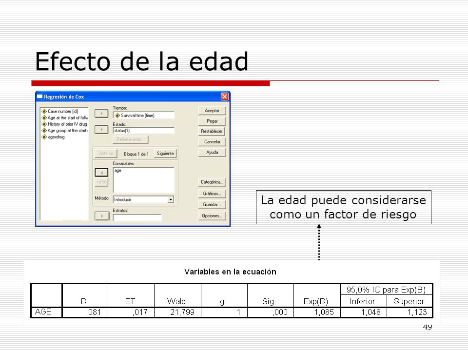 La edad puede considerarse como un factor de riesgo