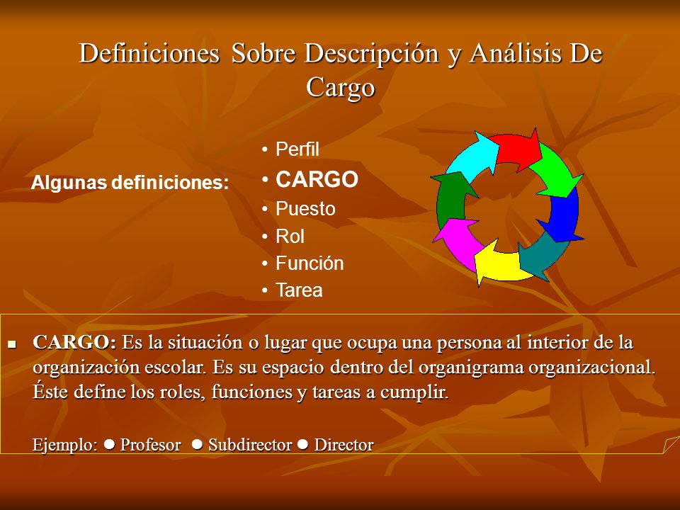 Definiciones Sobre Descripción y Análisis De Cargo