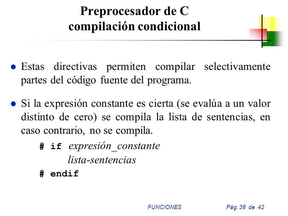 Preprocesador de C compilación condicional