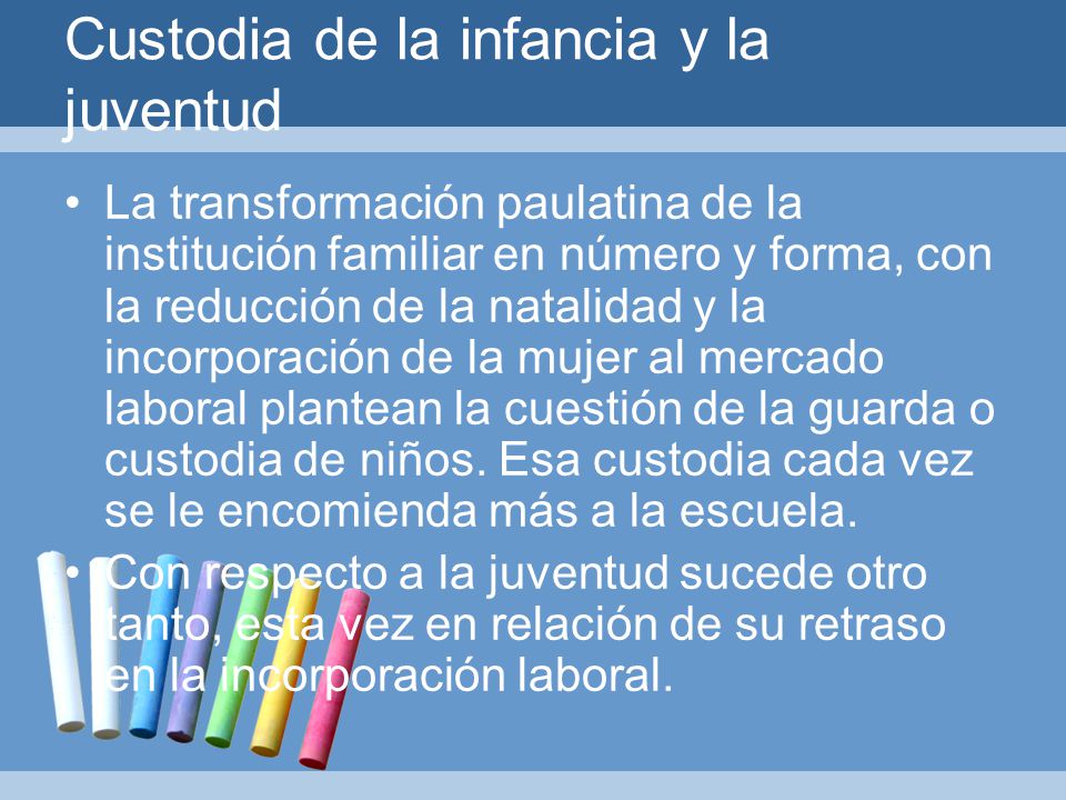 Custodia de la infancia y la juventud