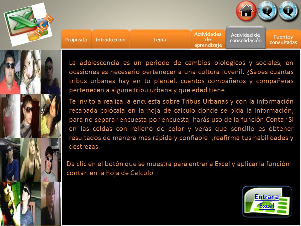 TIC II Actividad de consolidación. Propósito. Introducción. Tema. Actividades de aprendizaje. Fuentes.