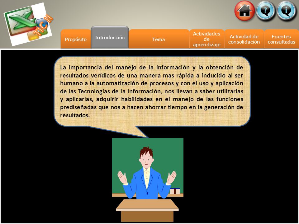 TIC II Introducción. Propósito. Tema. Actividades de aprendizaje. Actividad de consolidación. Fuentes.