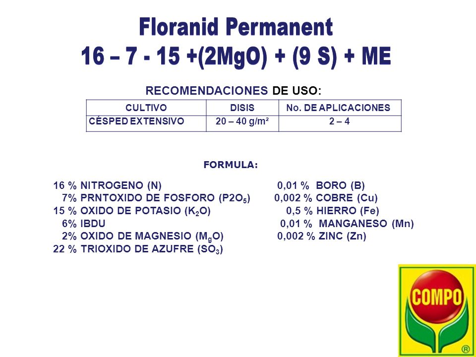 Floranid Permanent 16 – (2MgO) + (9 S) + ME
