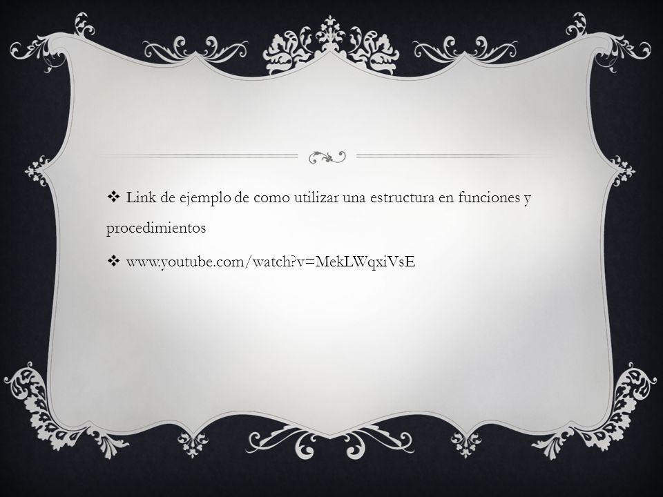 Link de ejemplo de como utilizar una estructura en funciones y procedimientos