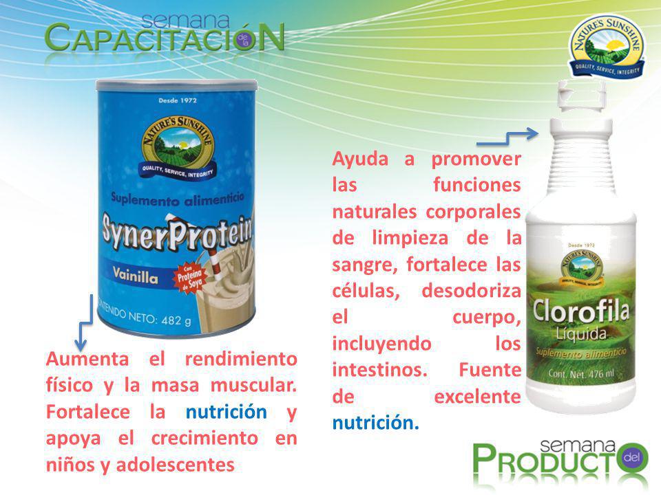 Ayuda a promover las funciones naturales corporales de limpieza de la sangre, fortalece las células, desodoriza el cuerpo, incluyendo los intestinos. Fuente de excelente nutrición.