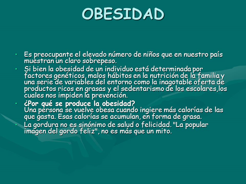 OBESIDAD Es preocupante el elevado número de niños que en nuestro país muestran un claro sobrepeso.