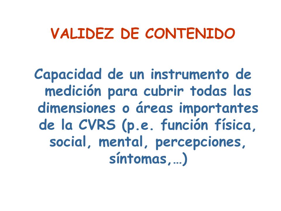 VALIDEZ DE CONTENIDO