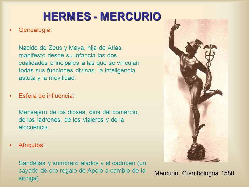 HERMES - MERCURIO Genealogía: