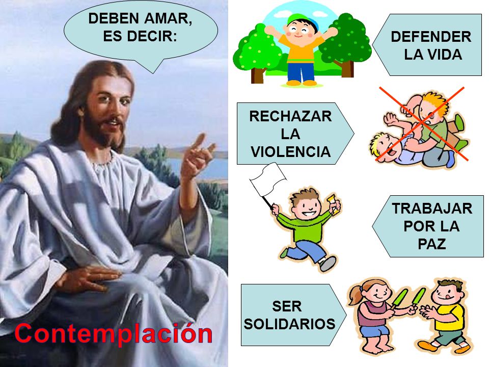 Contemplación DEBEN AMAR, ES DECIR: DEFENDER LA VIDA RECHAZAR LA