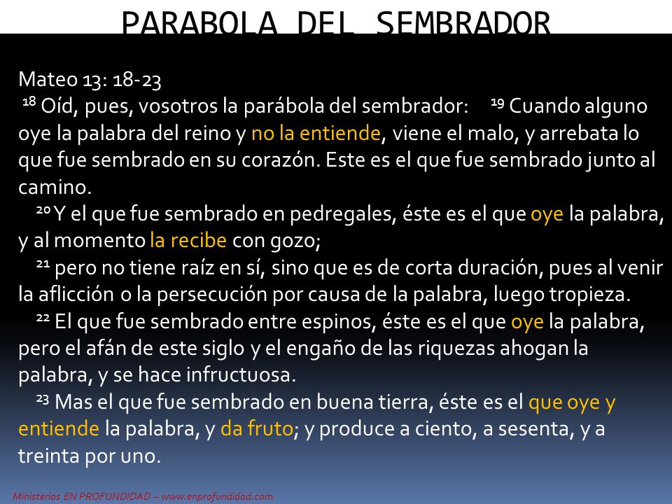 PARABOLA DEL SEMBRADOR
