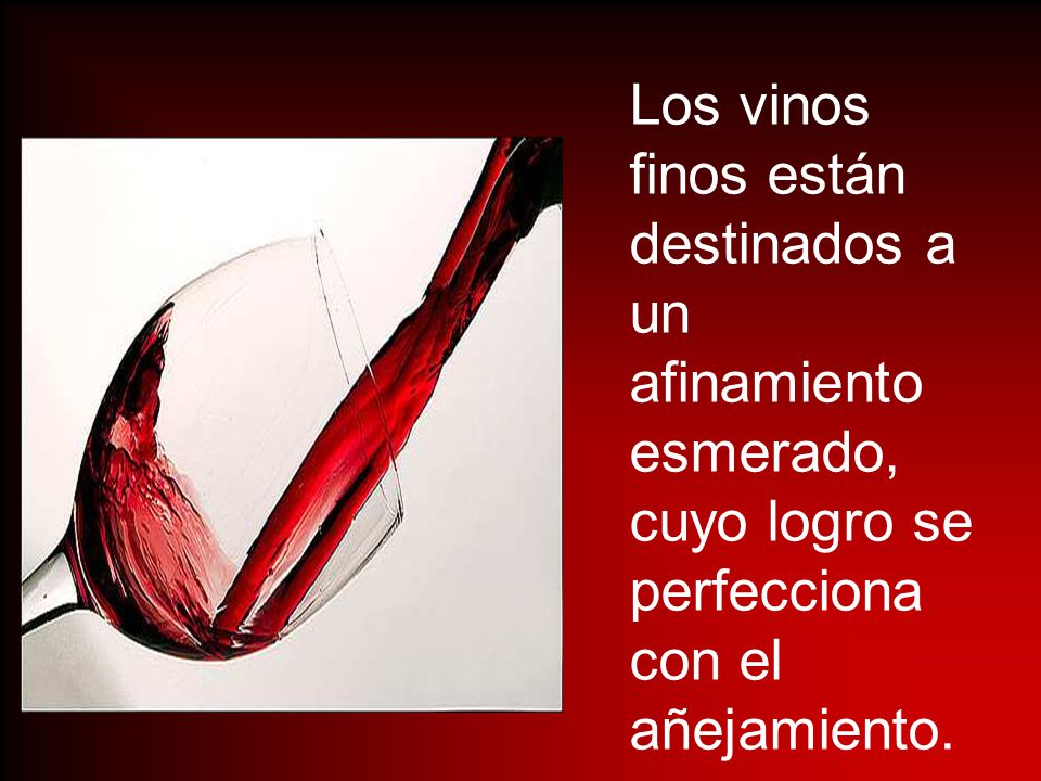 Los vinos finos están destinados a un afinamiento esmerado, cuyo logro se perfecciona con el añejamiento.