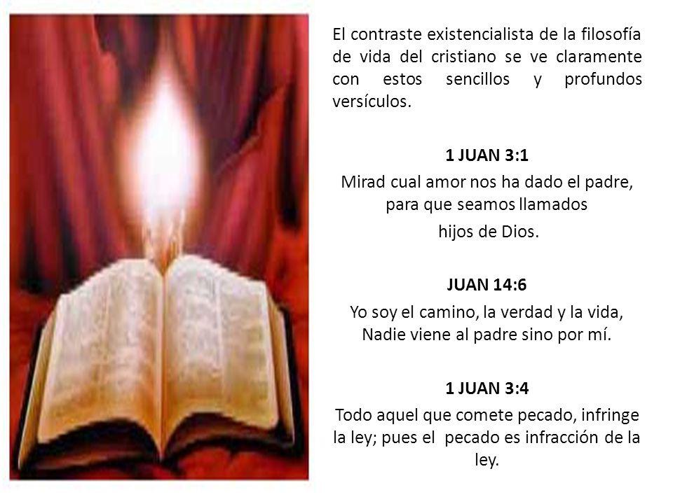 El contraste existencialista de la filosofía de vida del cristiano se ve claramente con estos sencillos y profundos versículos.