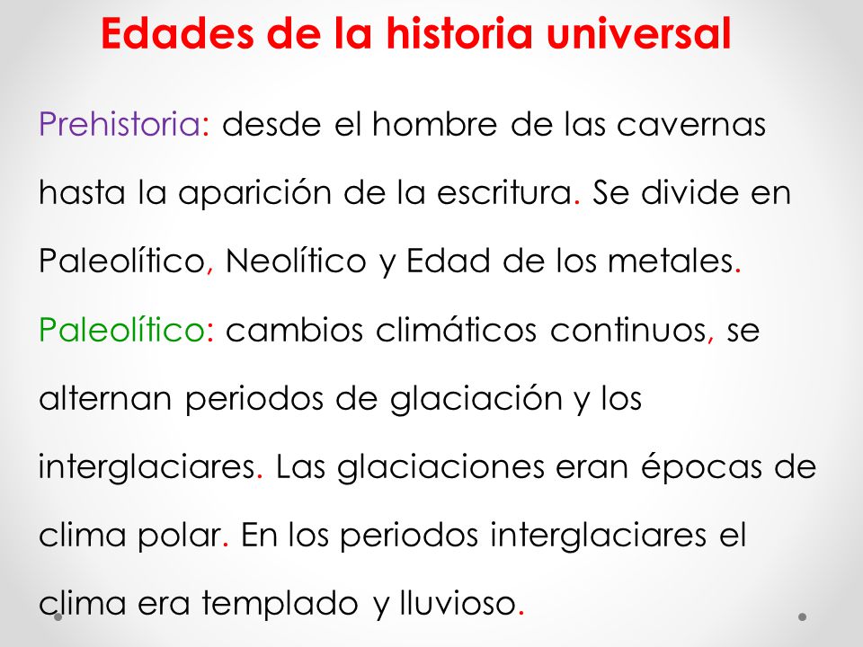 Edades de la historia universal