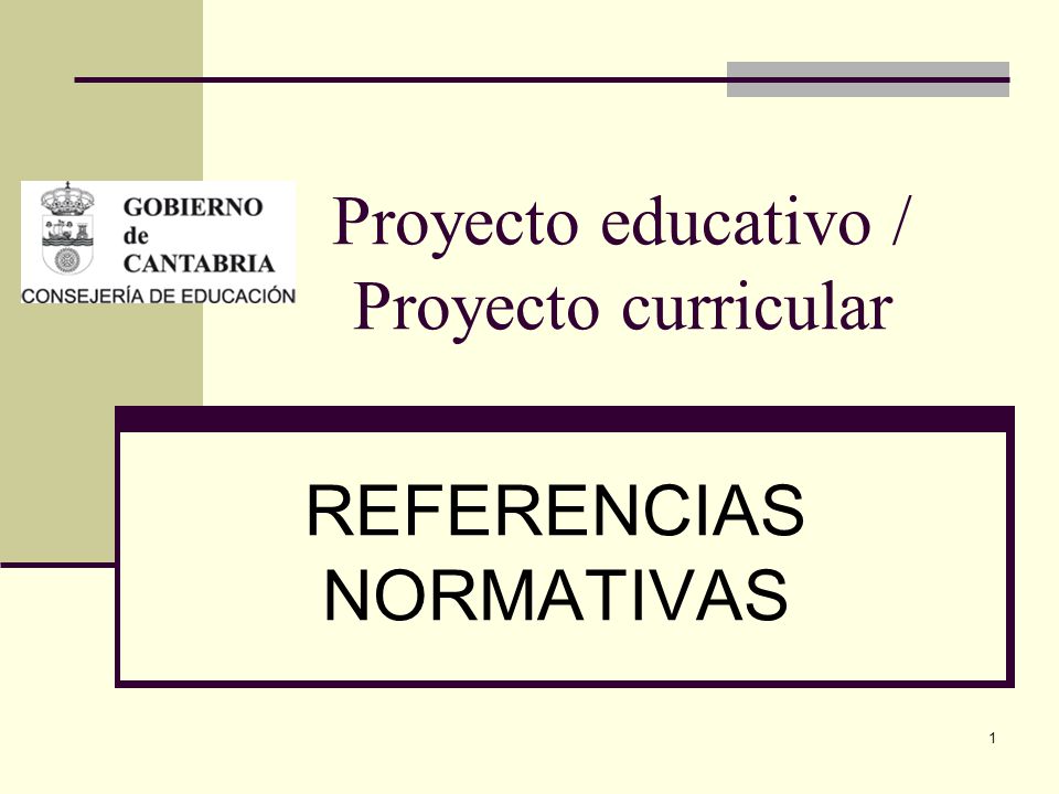 Proyecto educativo / Proyecto curricular