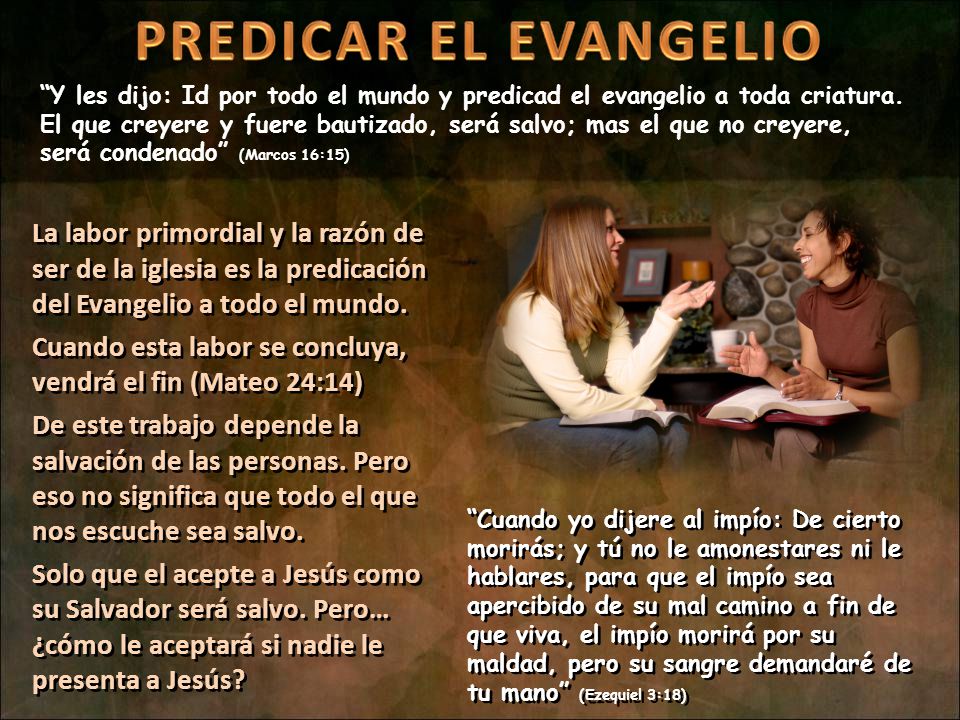 Cuando esta labor se concluya, vendrá el fin (Mateo 24:14)
