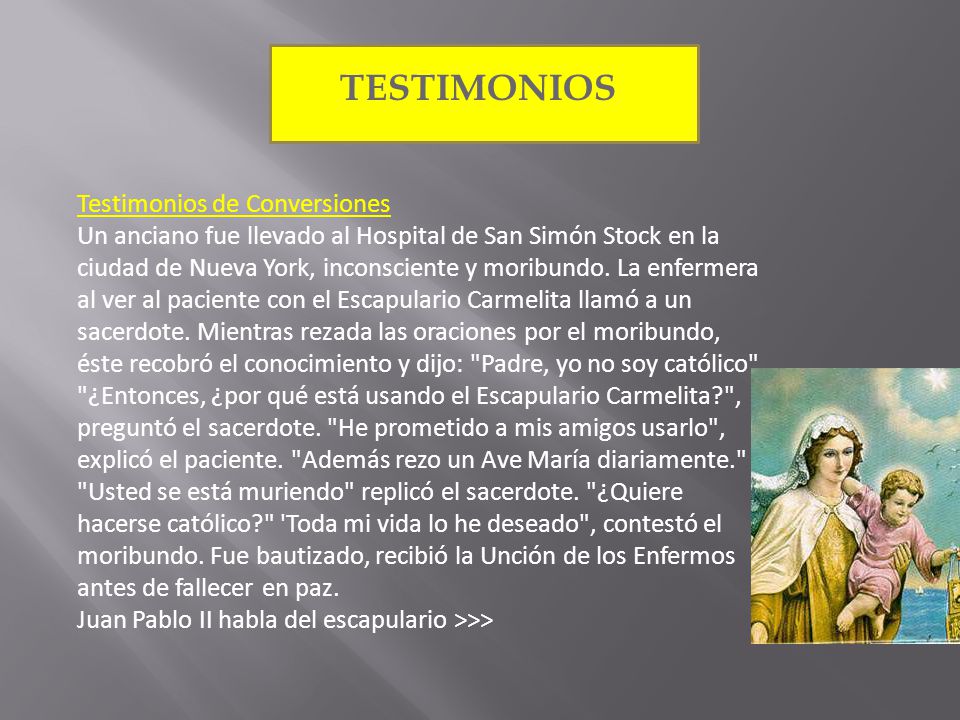 TESTIMONIOS Testimonios de Conversiones