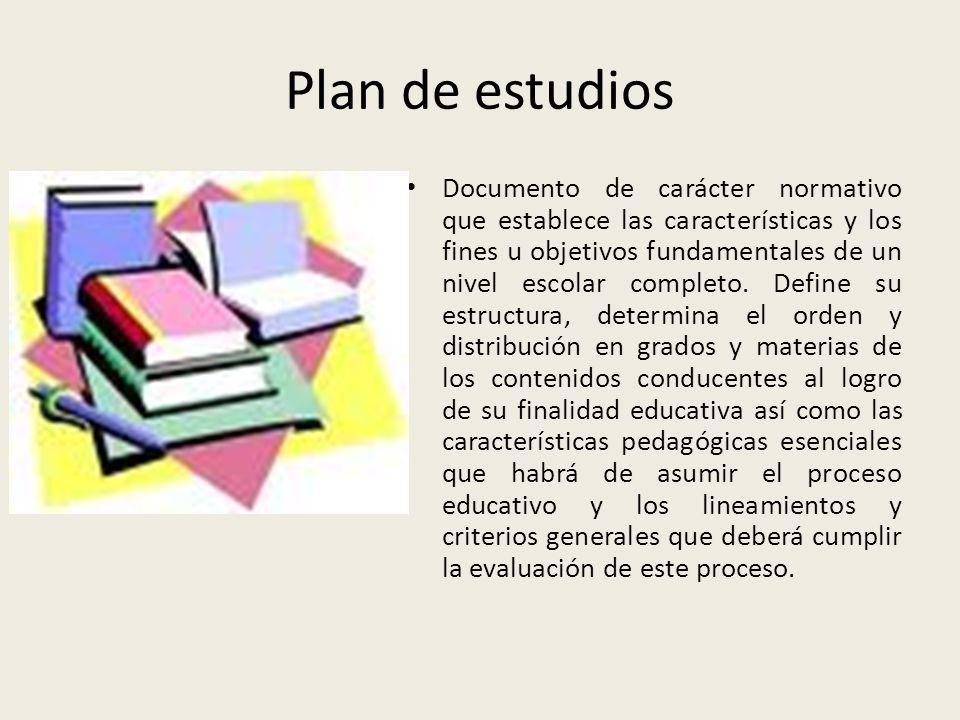 Plan de estudios