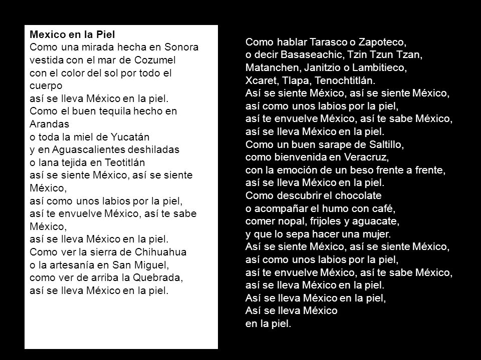 Así se lleva México en la piel, Así se lleva México en la piel.