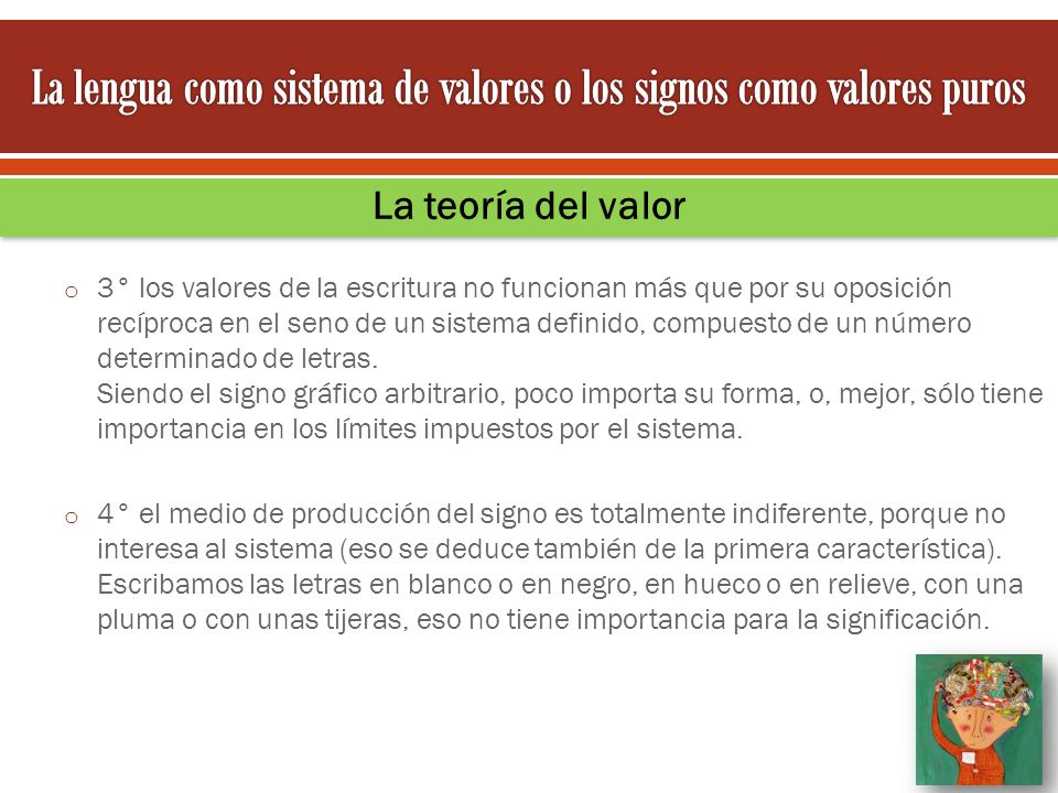 La lengua como sistema de valores o los signos como valores puros