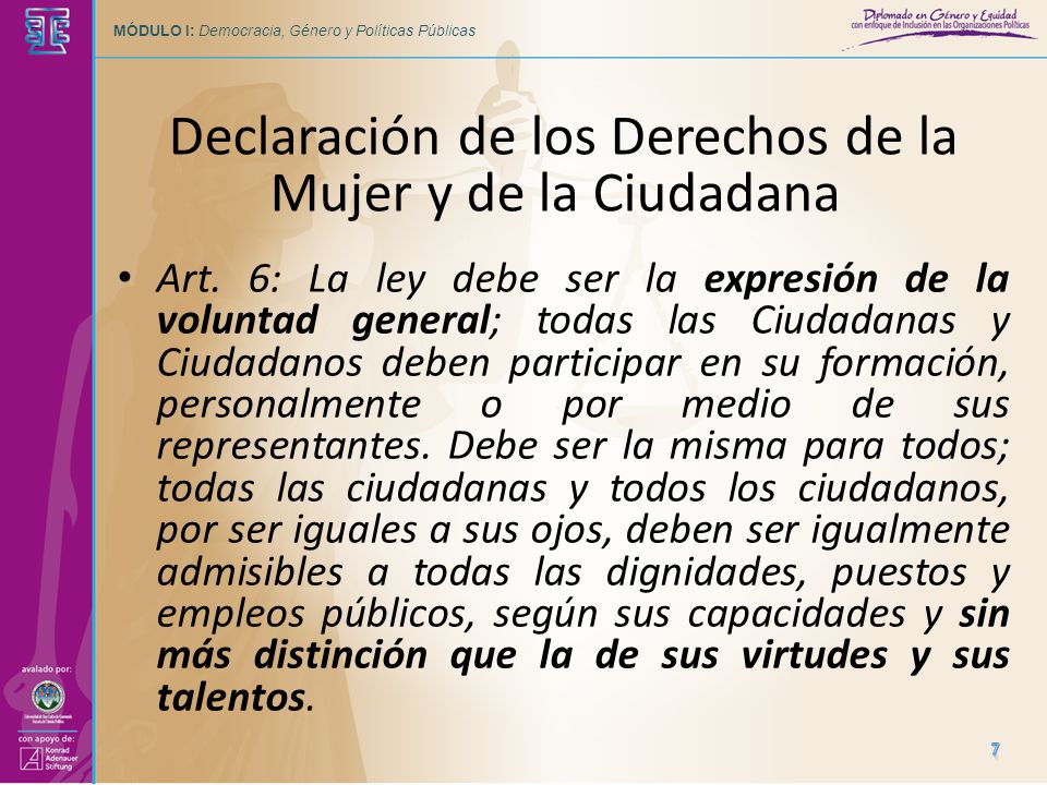 Declaración de los Derechos de la Mujer y de la Ciudadana