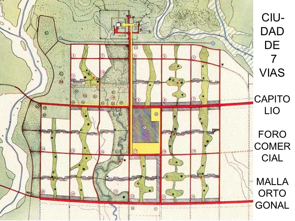 CIU- DAD DE 7 VIAS CAPITOLIO FORO COMERCIAL MALLA ORTO GONAL