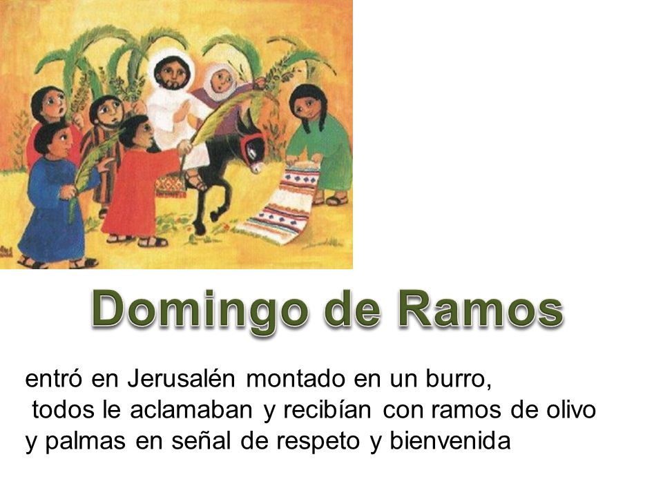 Domingo de Ramos entró en Jerusalén montado en un burro,