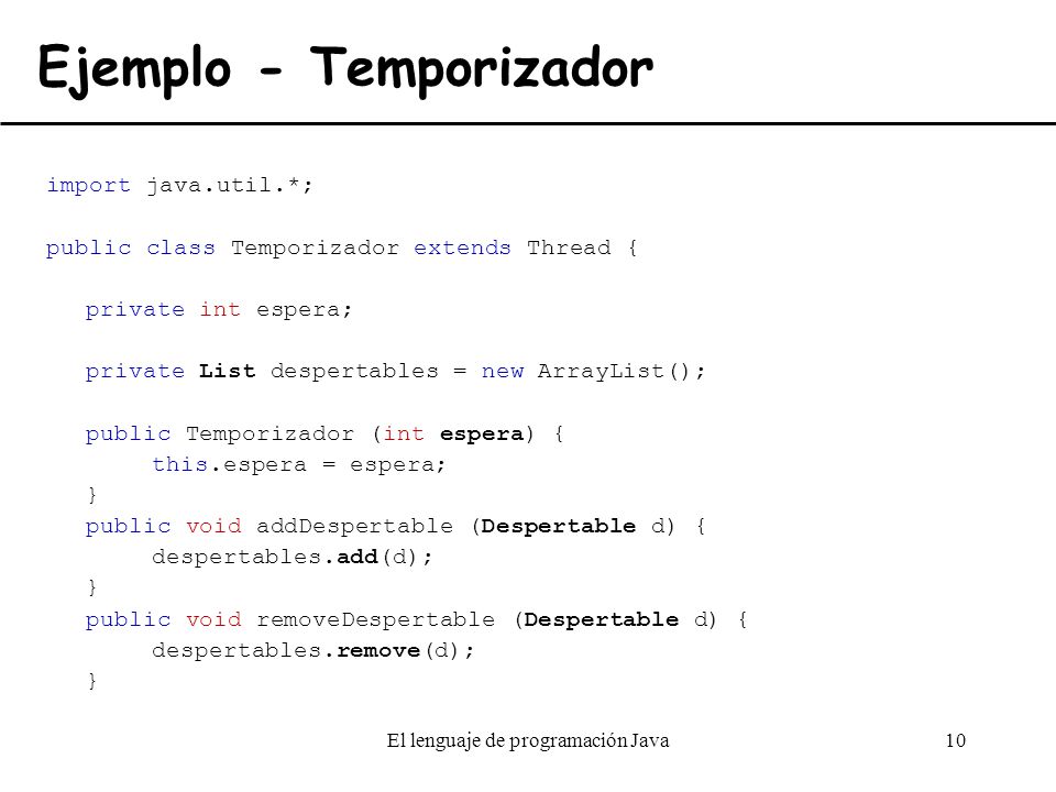 Ejemplo - Temporizador
