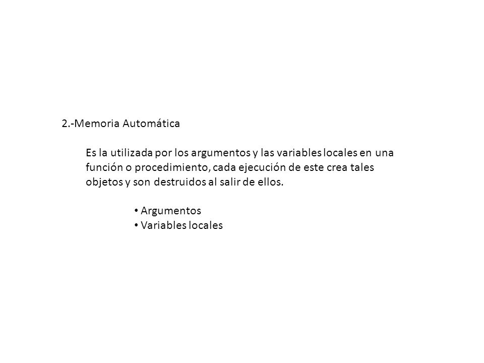 2.-Memoria Automática