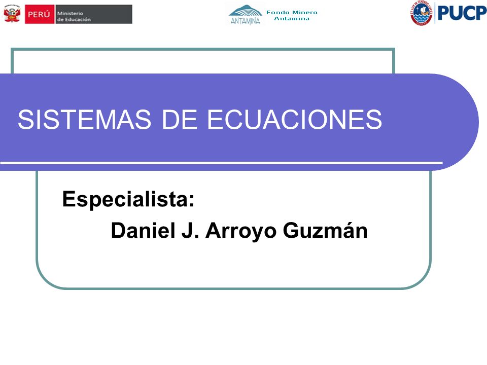 SISTEMAS DE ECUACIONES