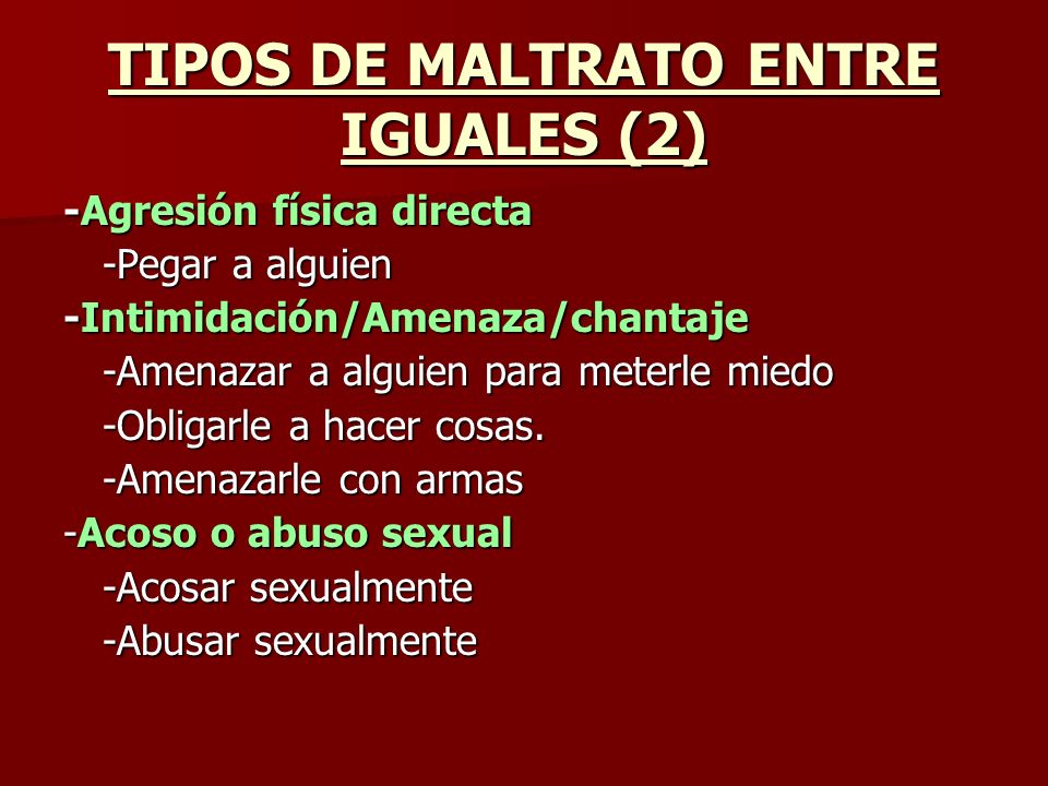 TIPOS DE MALTRATO ENTRE IGUALES (2)