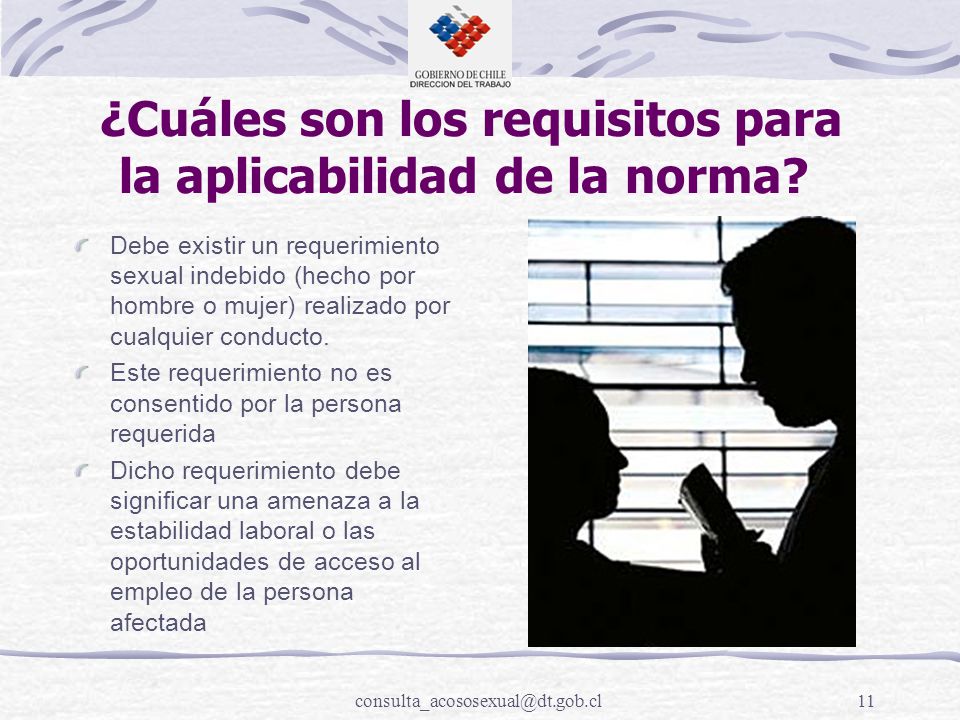 ¿Cuáles son los requisitos para la aplicabilidad de la norma