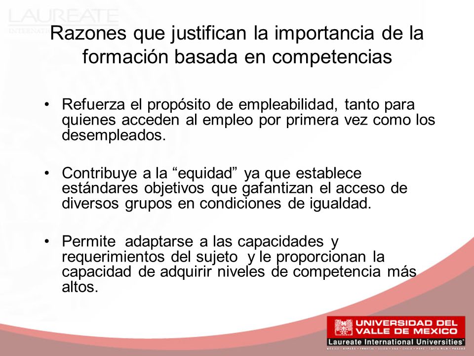 Razones que justifican la importancia de la formación basada en competencias