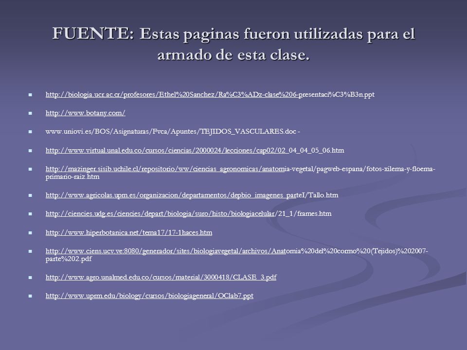 FUENTE: Estas paginas fueron utilizadas para el armado de esta clase.