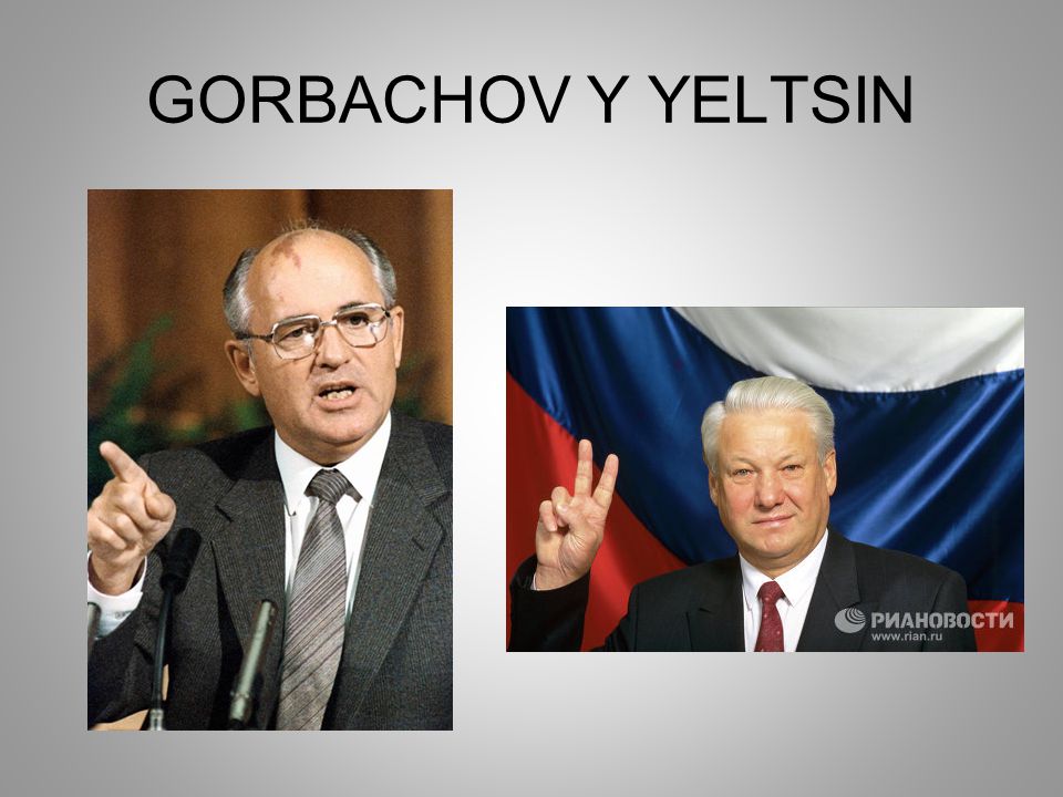 GORBACHOV Y YELTSIN