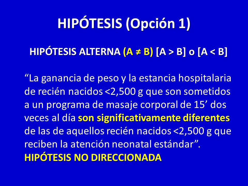 HIPÓTESIS (Opción 1)