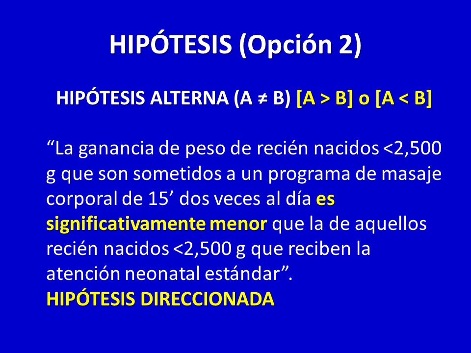 HIPÓTESIS (Opción 2)
