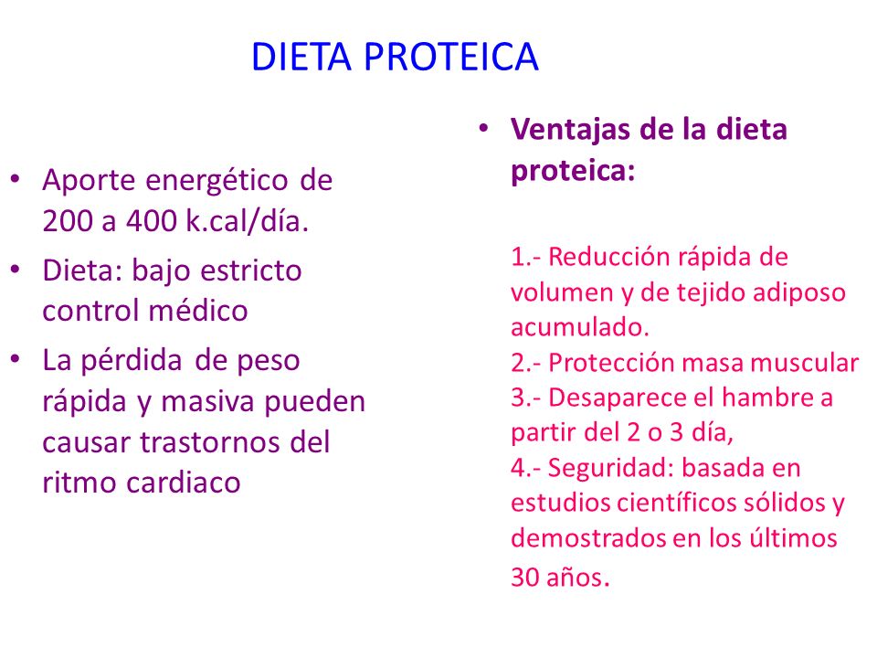 Dieta proteica por 3 dias