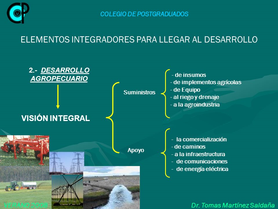 COLEGIO DE POSTGRADUADOS 2.- DESARROLLO AGROPECUARIO