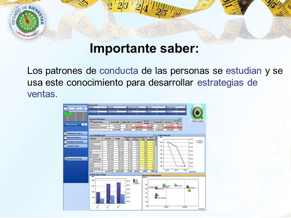 Importante saber: Los patrones de conducta de las personas se estudian y se usa este conocimiento para desarrollar estrategias de ventas.